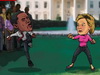 Street Fight Obama Hillary